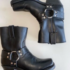 Women’s Frye 7M Harness Black Lowrider Boot